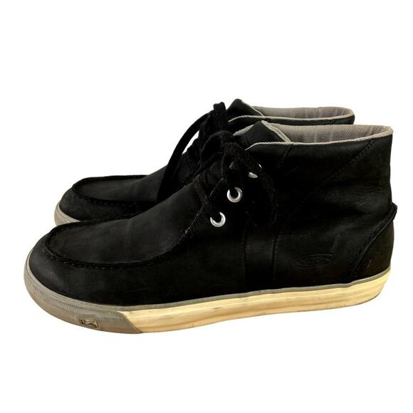 Keen Men's Timmons Chukka Boots 13 Black Soft Leather Lace Up Moc Toe Lace Up - Picture 3 of 14